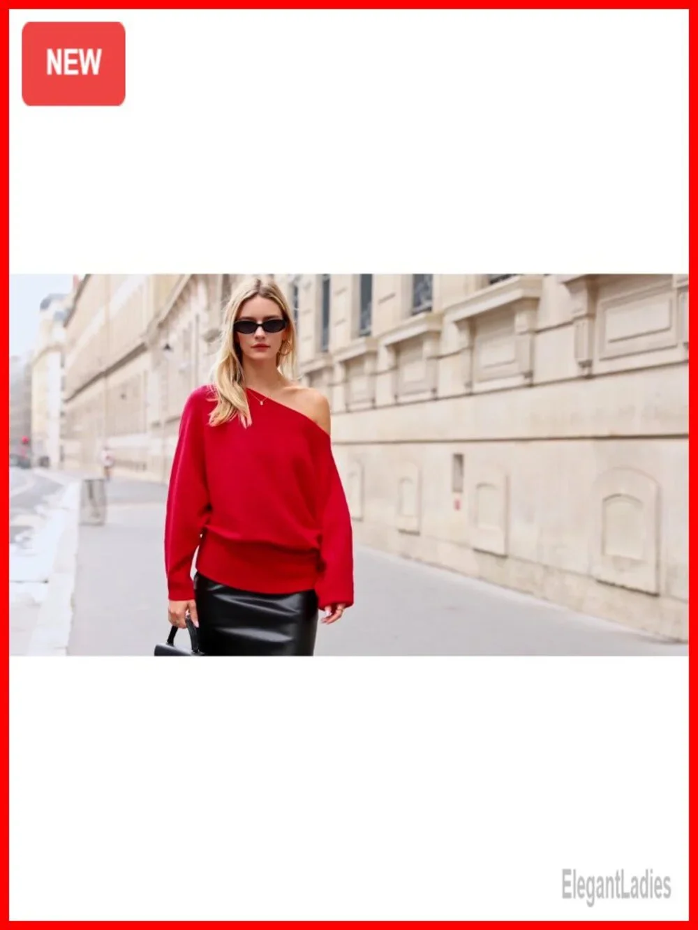Off Shoulder Ribbed Knit Sweater Pullover Batwing Sleeve Cinched Waist Fall